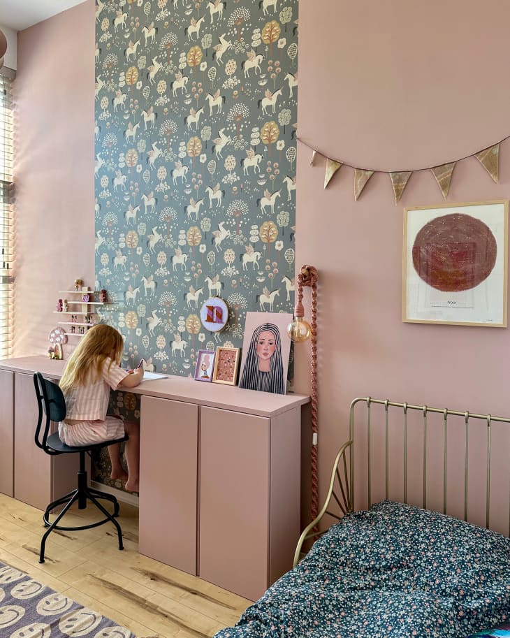 A Colorful Homemade Desk in a Kid s Room Photos Cubby